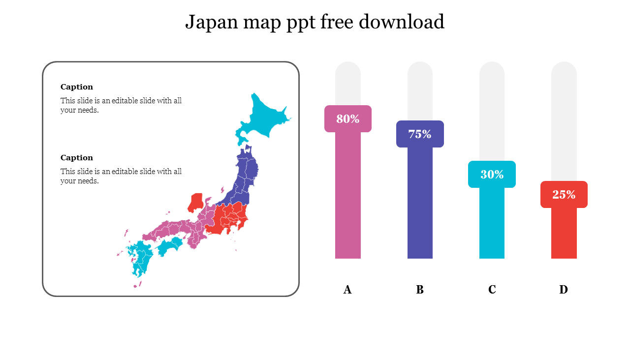 Japan Map PPT Free Download Immediately For Presentation